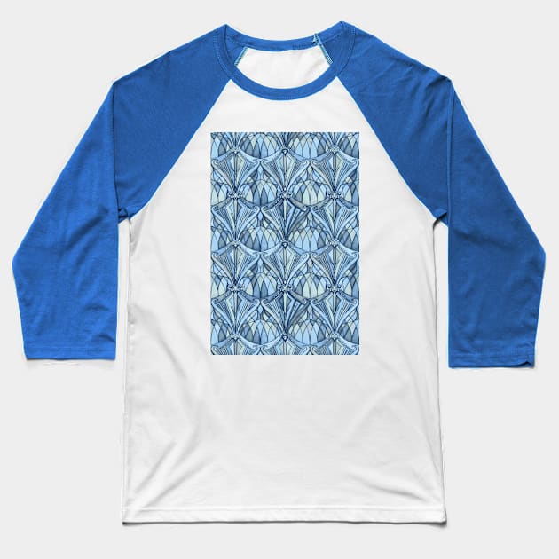 View Through a Blue Window Baseball T-Shirt by micklyn